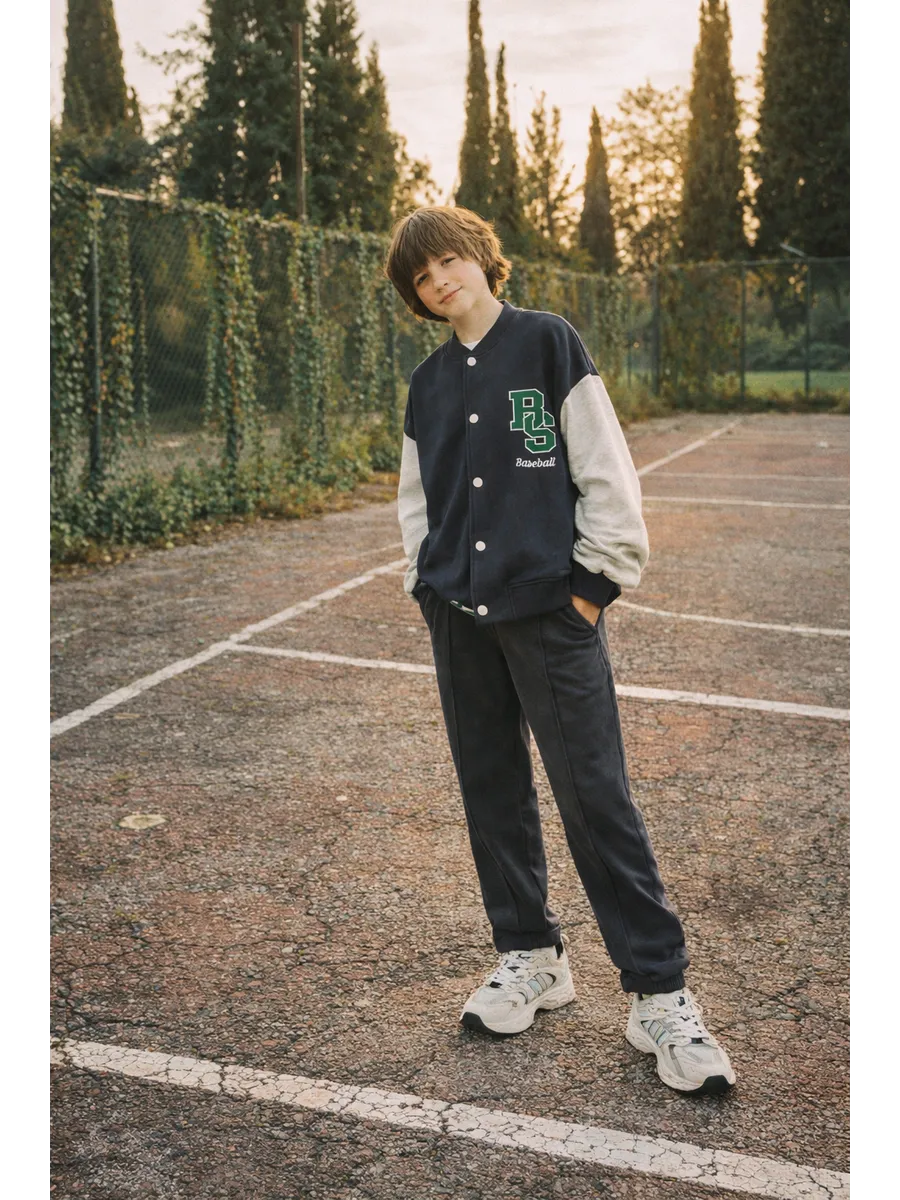 Бомбер Mark Formelle (Марк Формэль) 363333/1/графит +серый меланж 4306-А +печать - фото 12