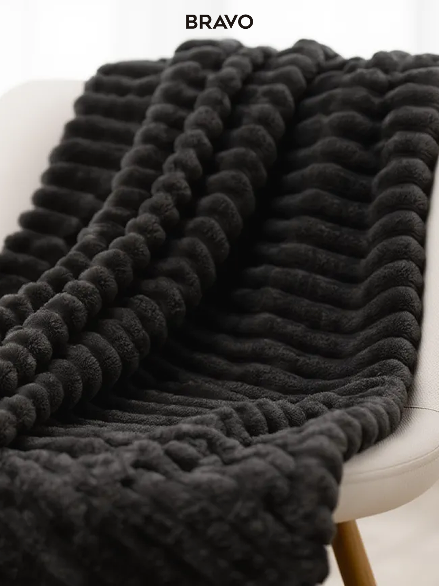 Покрывало BRAVO Волна коричневый 180 x 220 см велсофт - фото 6