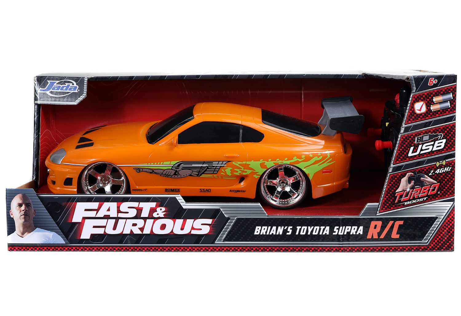 Автомобиль РУ Fast and Furious Toyota Supra-Orange 1995 1:16 - фото 2