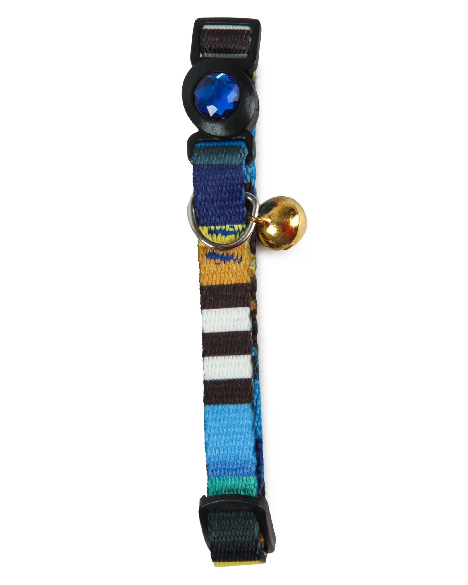 Ошейник для кошек Barbaks сине-фиолетовый с бубенчиком полиэстер 1.0*30см - фото 5