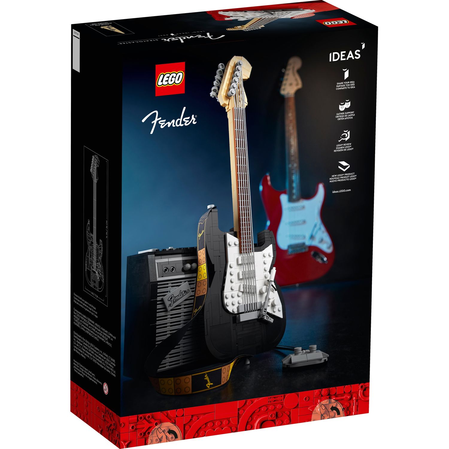 Конструктор LEGO Ideas Гитара Fender Stratocaster блочный - фото 8