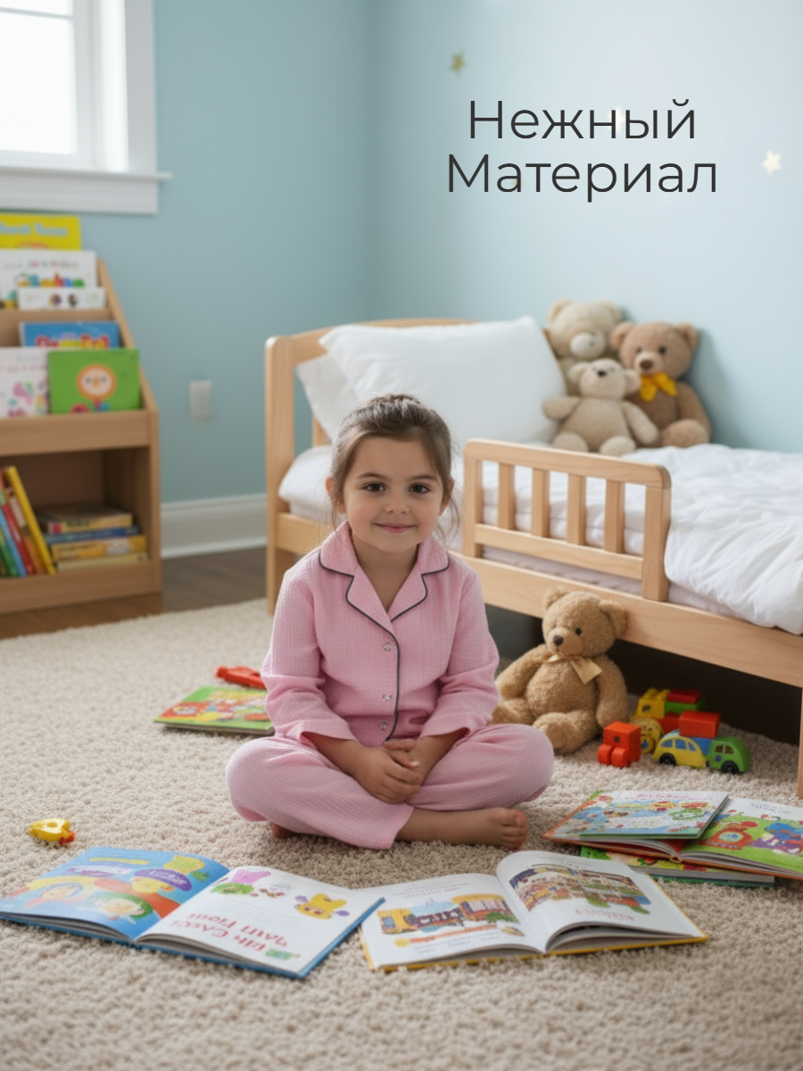 Пижама КВАРК лук пижама-муслин-роз - фото 3