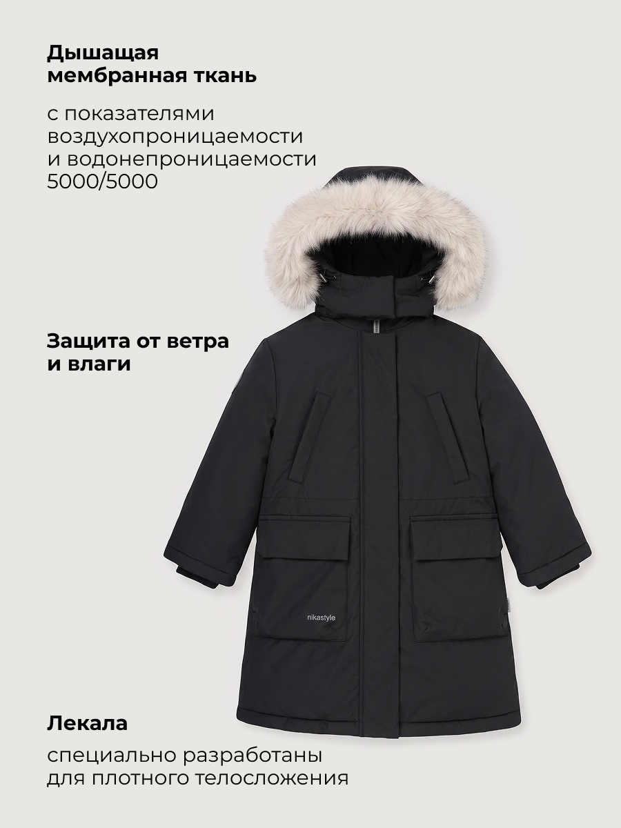 Парка NIKASTYLE п5з6225 черный - фото 4