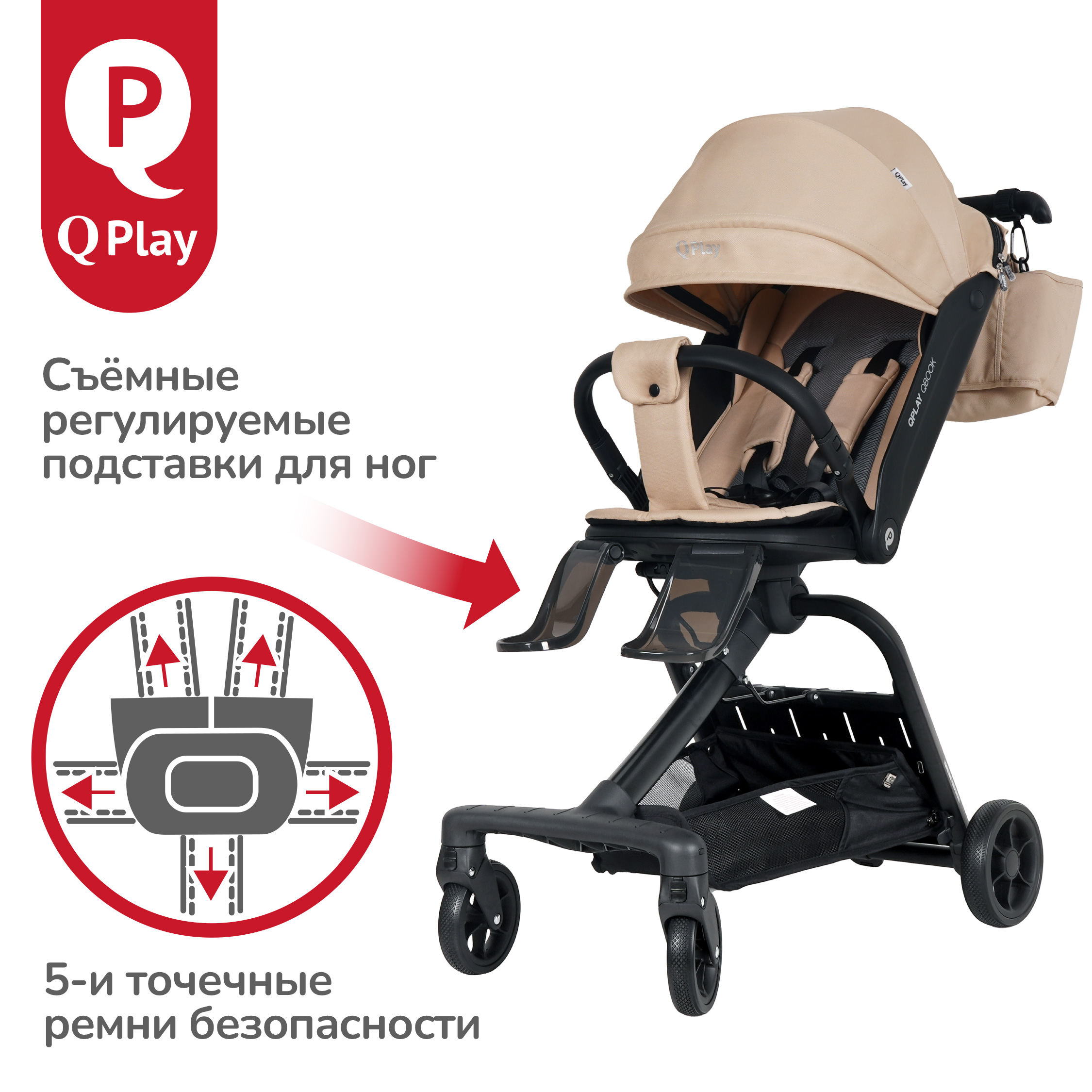 Коляска прогулочная QPLAY Qbook - фото 4