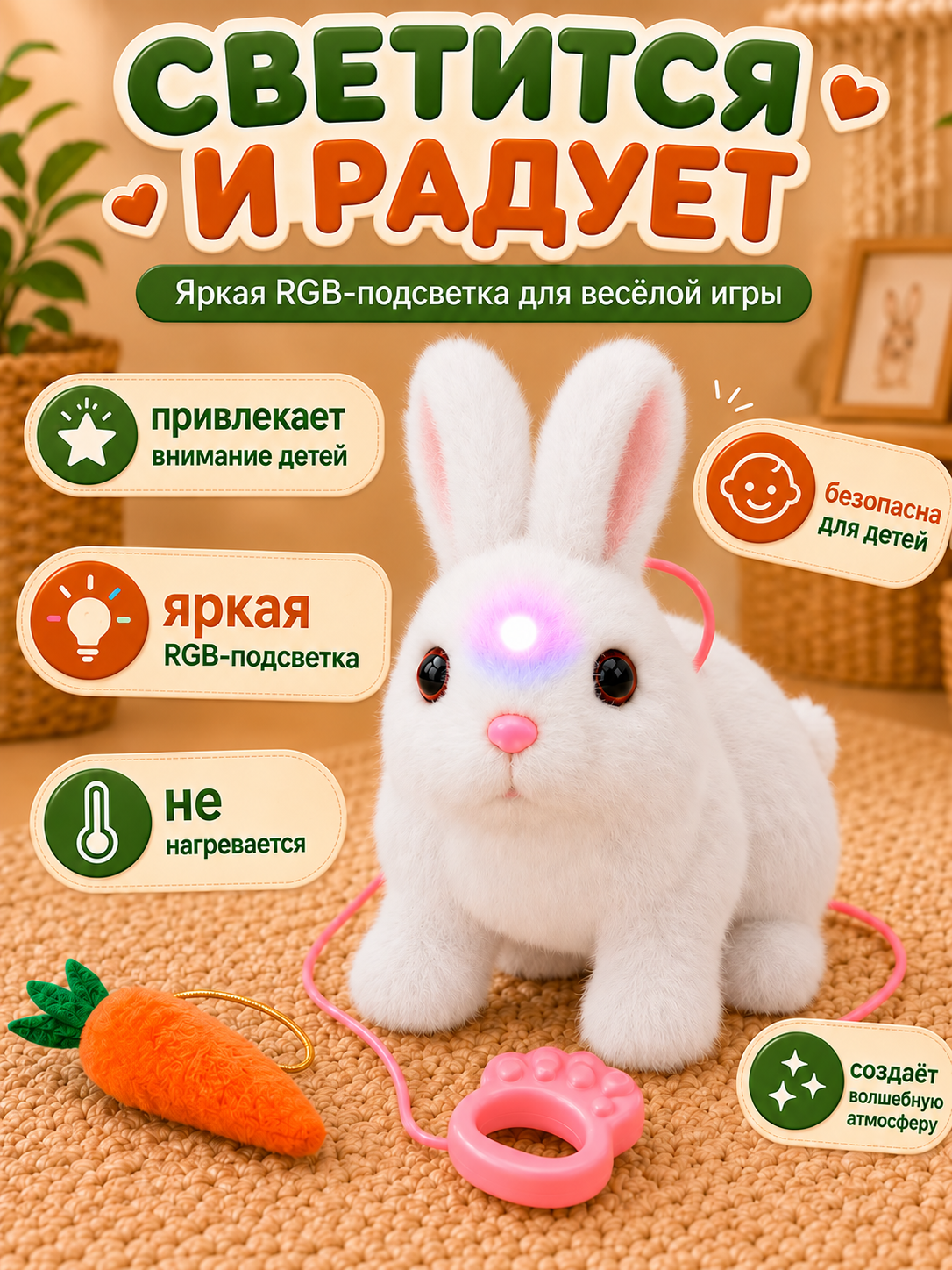 Мягкая игрушка FAVORITSTAR DESIGN Зайчик - фото 8