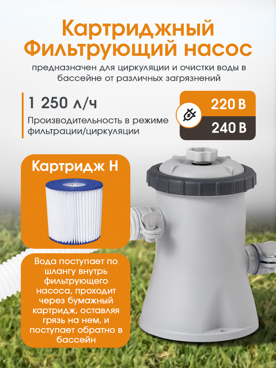 Бассейн Intex Каркасный / 305х76см / В комплекте фильтр-насос - фото 3