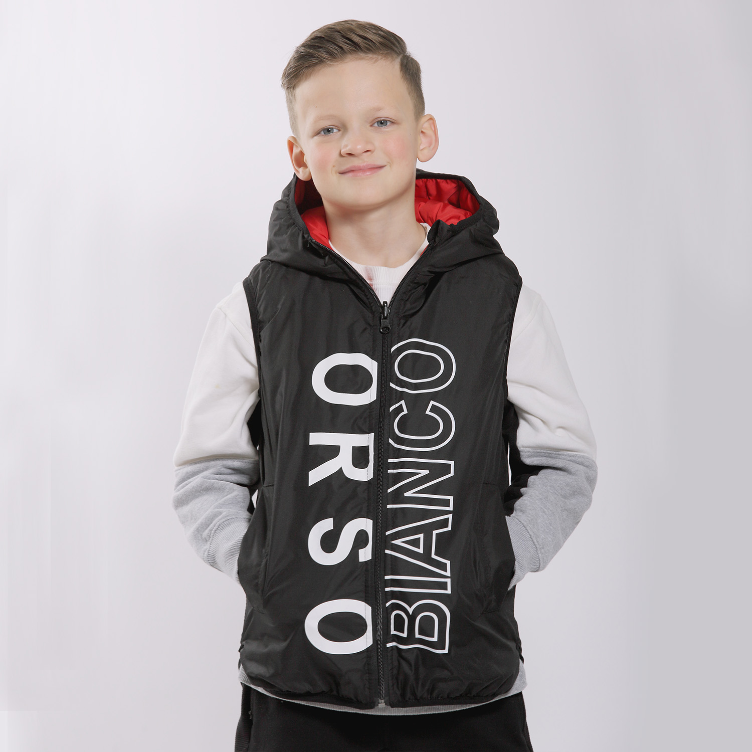 Жилет двусторонний Orso Bianco OB31035-12_красный/черный - фото 8