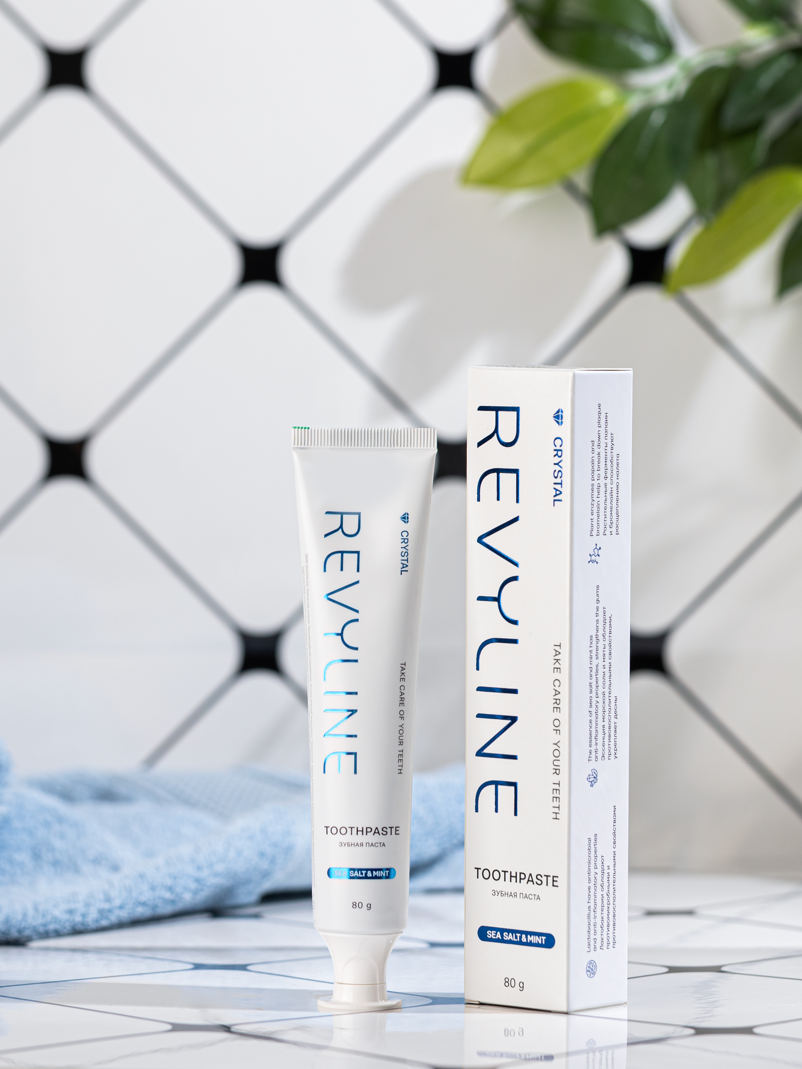 Зубная паста Revyline без фтора Морская соль и Мята 80 г - фото 2