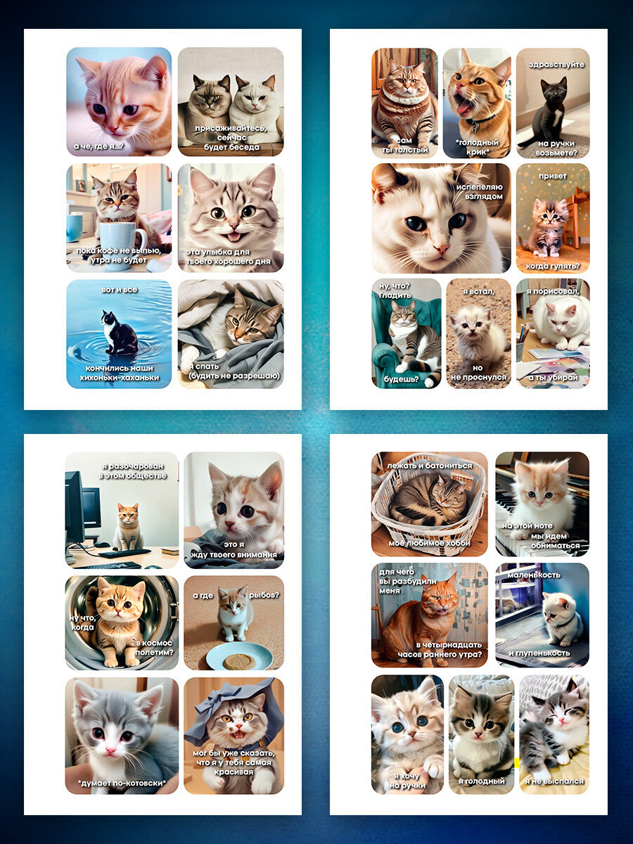 Наклейки Brauberg с котиками и мемами 96 шт. - фото 6