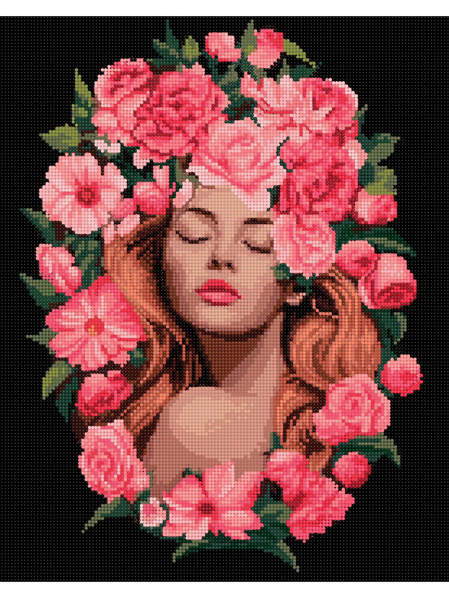 Алмазная мозаика Art on Canvas Цветочный портрет в ассортименте - фото 2