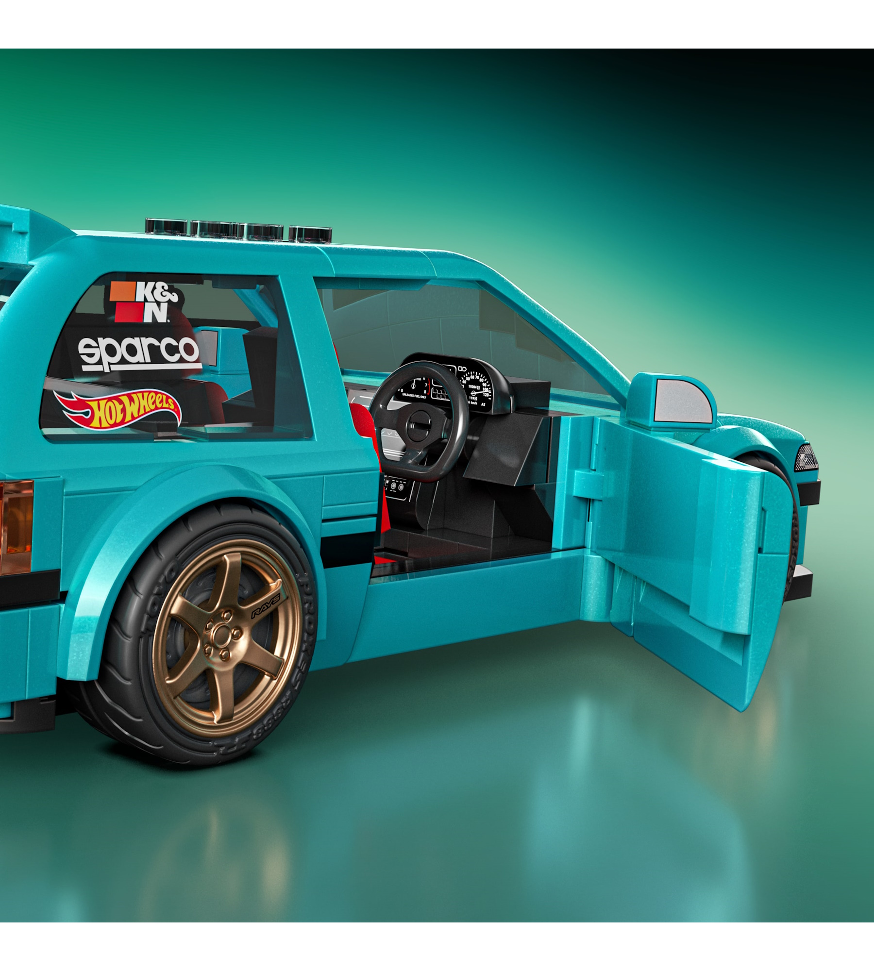 Конструктор Brick Shop Honda Civic EF Custom 90 248 дет. - фото 5