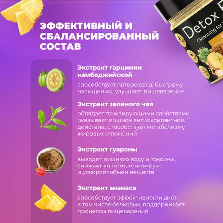 Сухая смесь FIT AND JOY Detox Effect Ананас