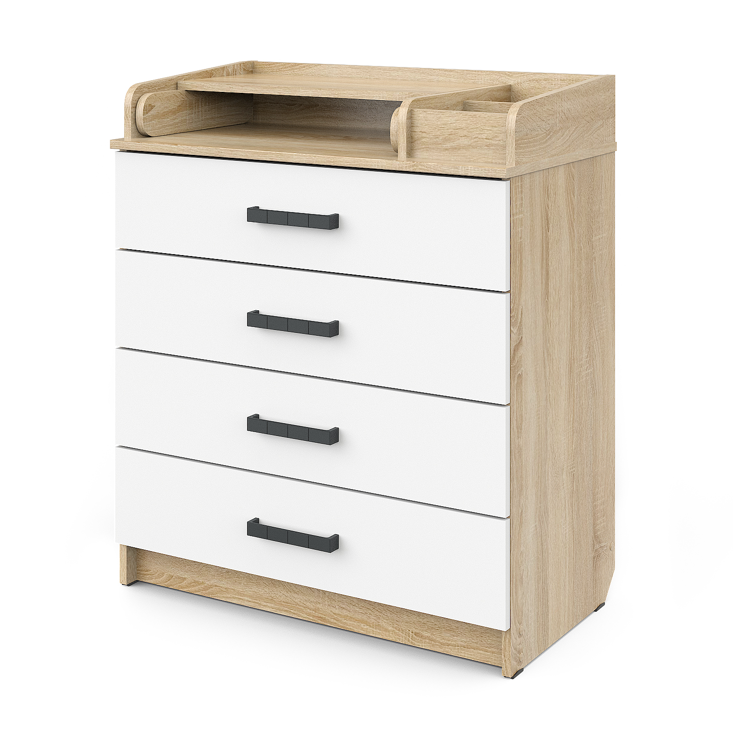 Комод пеленальный aton baby furniture Marvin (дуб сонома, белый) - фото 2