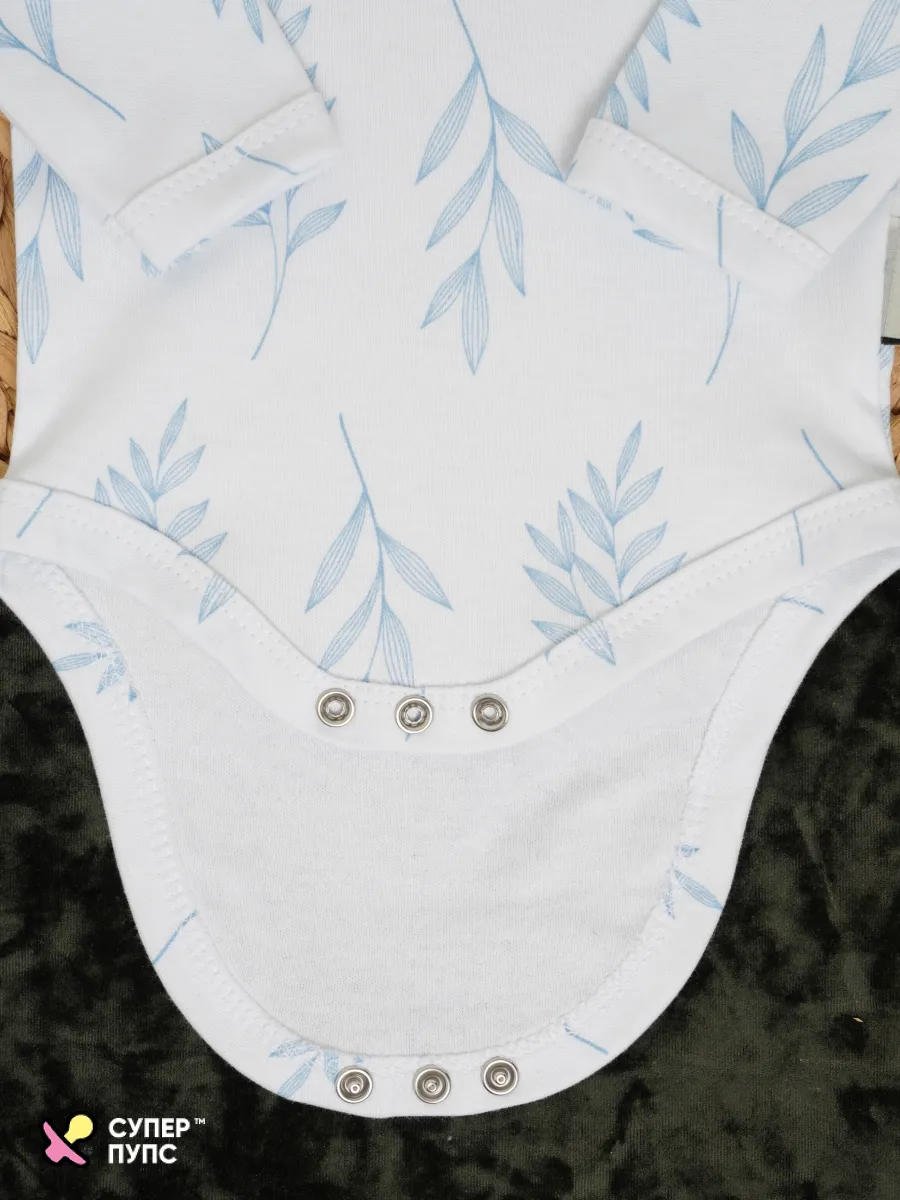 Боди 3 шт Супер Пупс нбр/3пр/бд/sk20/синийлисточкиветочки - фото 23