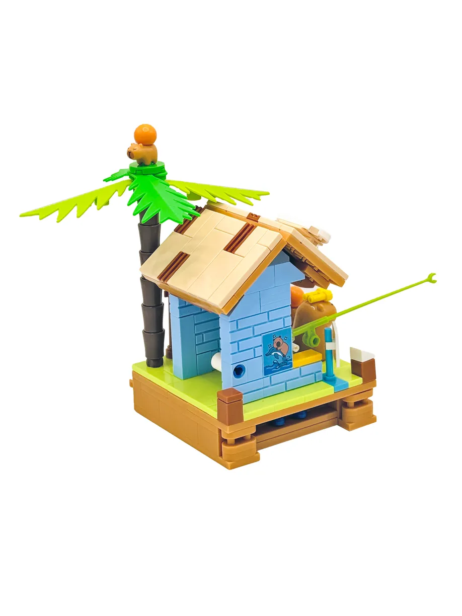 Конструктор Cubion Капибара на рыбалке 214 дет. - фото 17