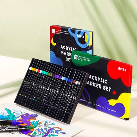 Маркеры Arrtx двусторонний 24 цв.