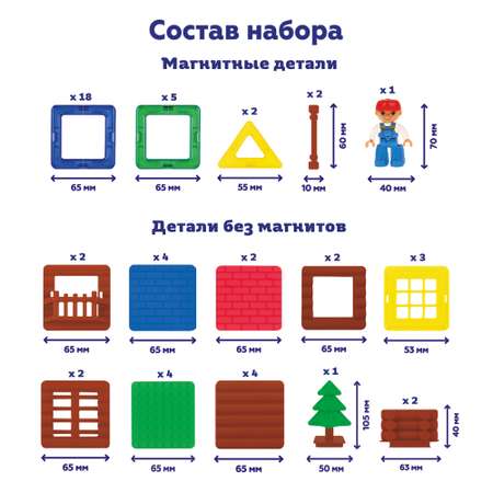 Конструктор ON TIME Домик в лесу магнитный