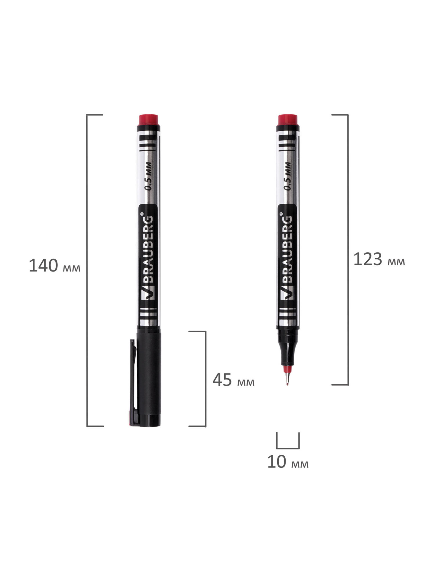 Маркеры Brauberg перманентные 4 шт. - фото 14