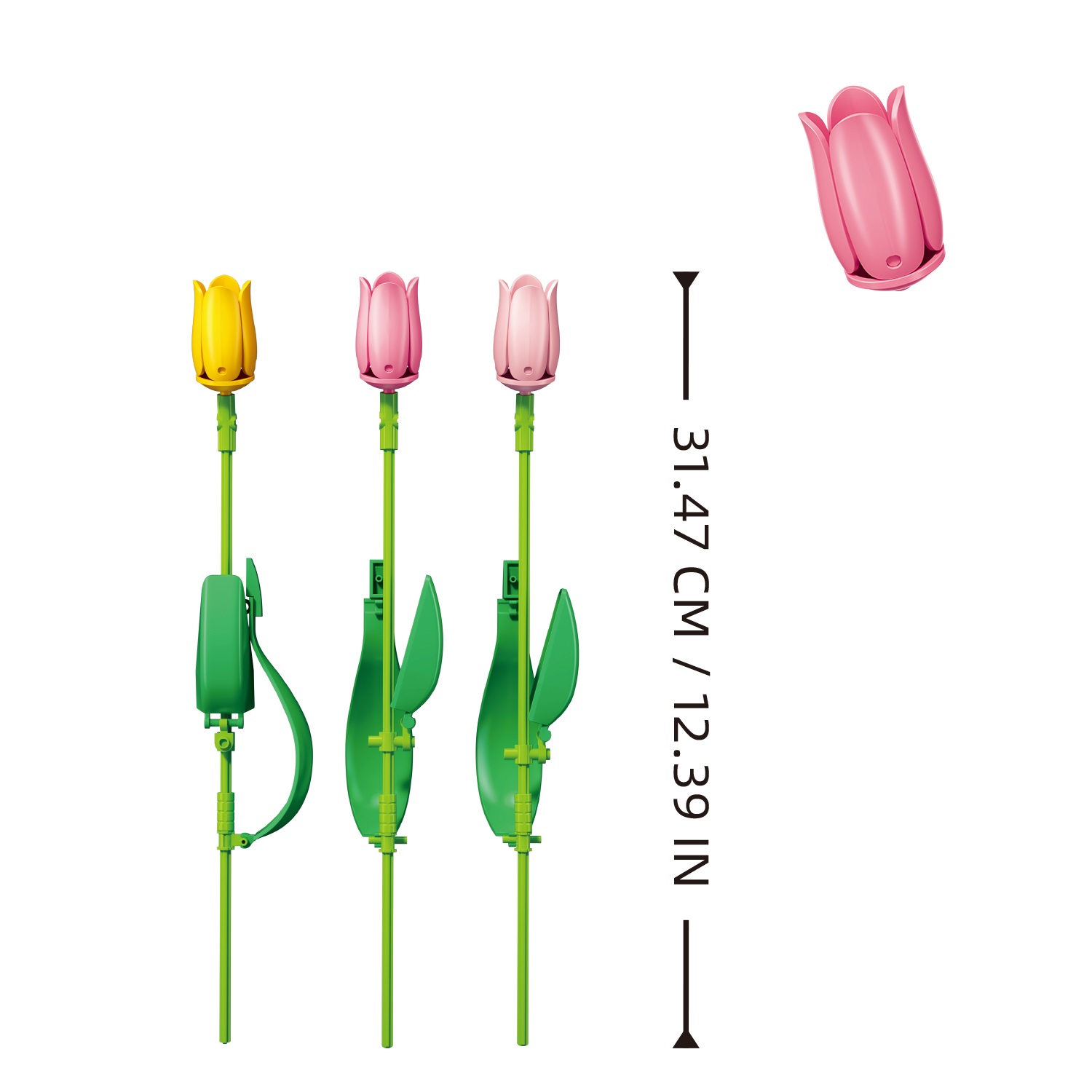 Конструктор SLUBAN Тюльпаны розовый - фото 2