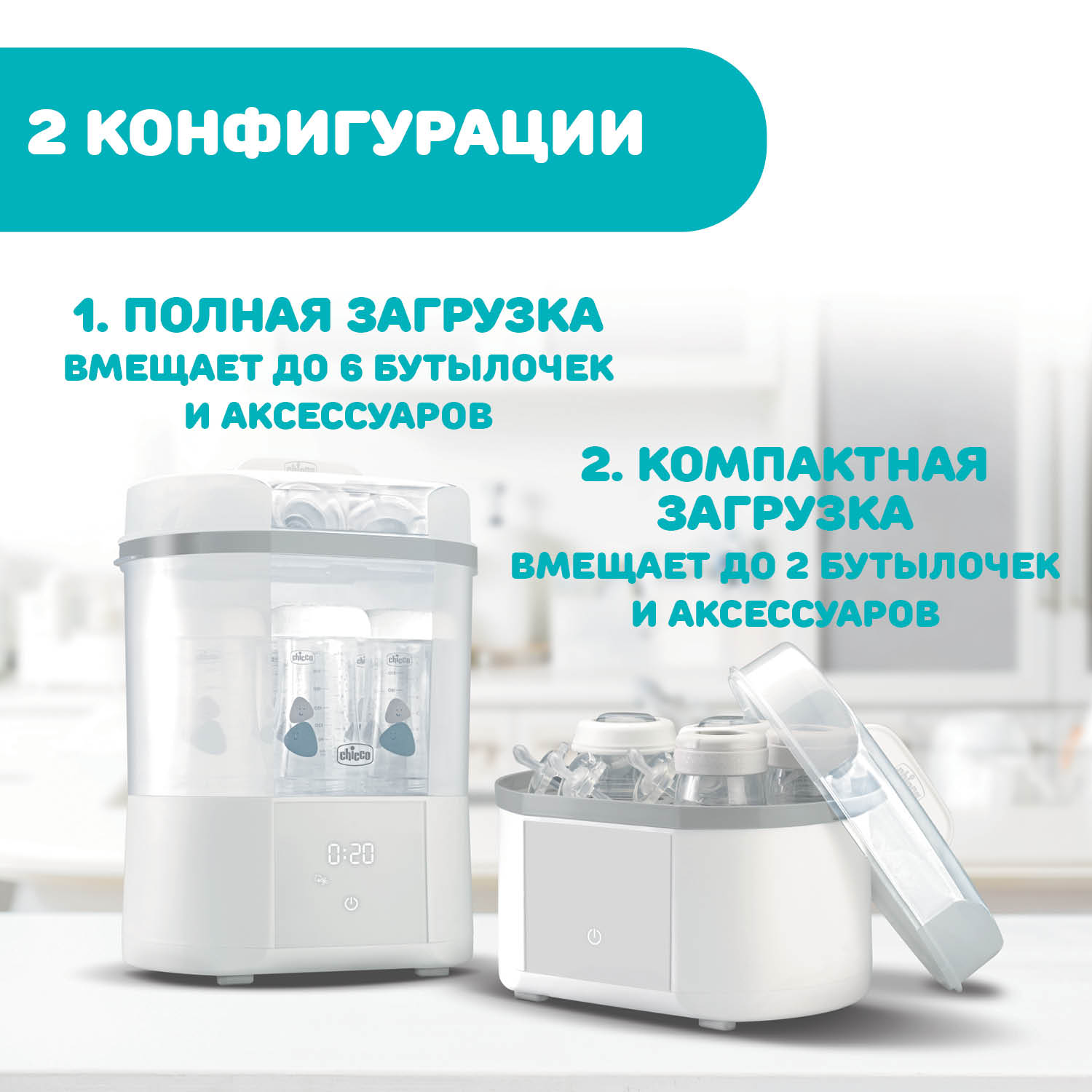Стерилизатор для бутылочек Chicco Steriliser с функцией сушки - фото 5