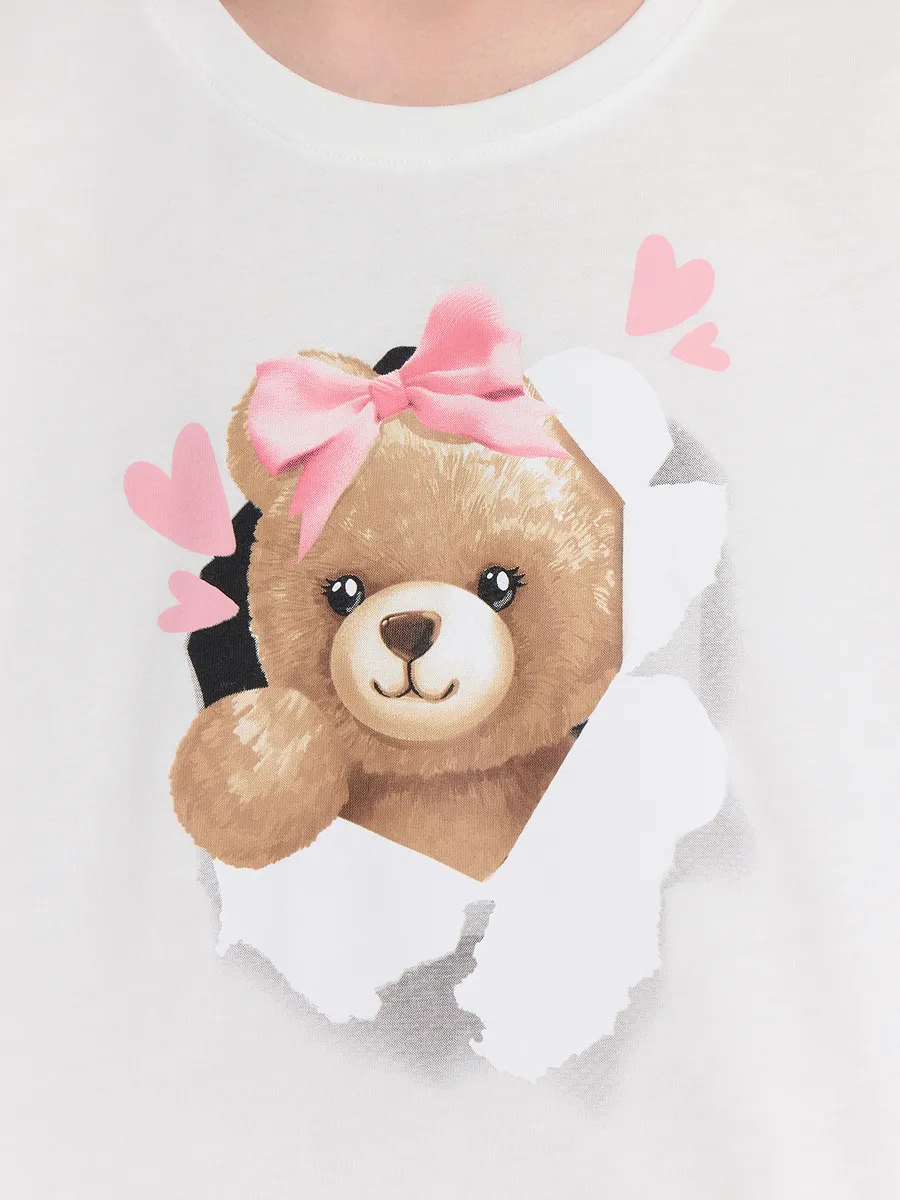 Пижама Mark Formelle (Марк Формэль) 567750/белый +мишки на пудровом - фото 7