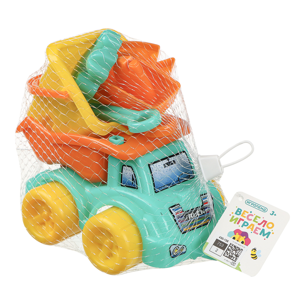 Песочный набор Игроленд Машинка-грузовик 7 предметов 7 предм. - фото 16