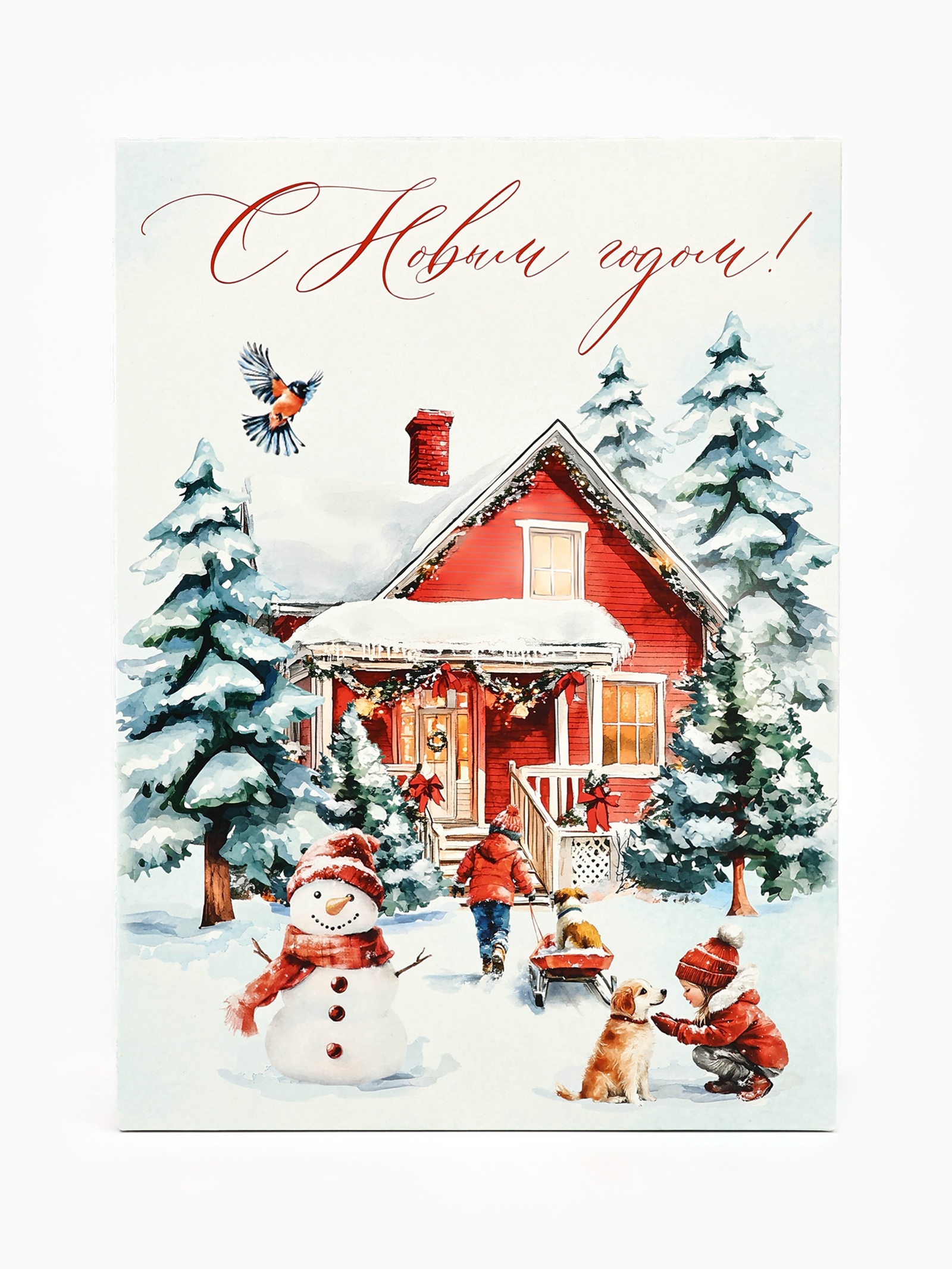 Коробка складная Дарите Счастье "Новогодняя акварель", 22 х 30 х 10 см - фото 4