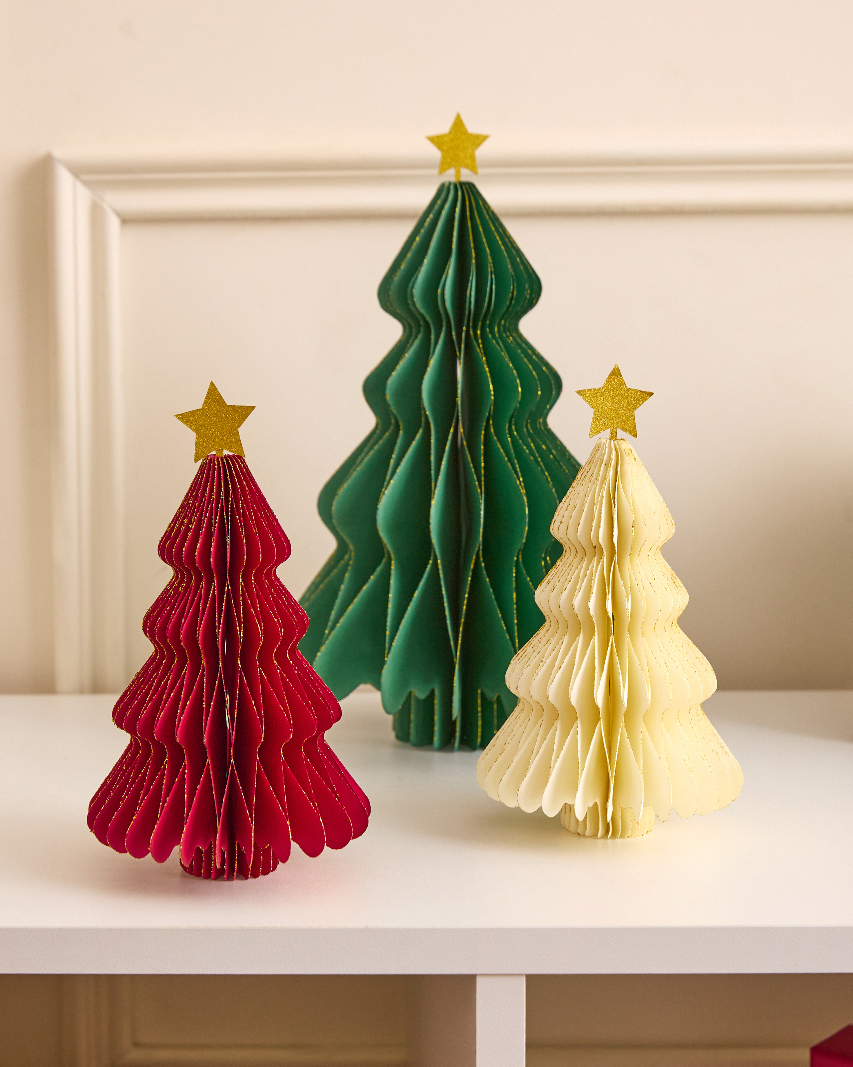 Новогодние украшения FUTURINO Home Ёлочки 3 шт. W25FH5-NY17hl-43 - фото 1