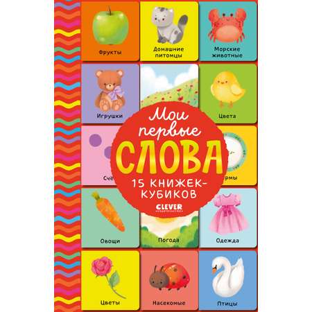 Мои первые слова Clever 15 книжек-кубиков. Развитие речи