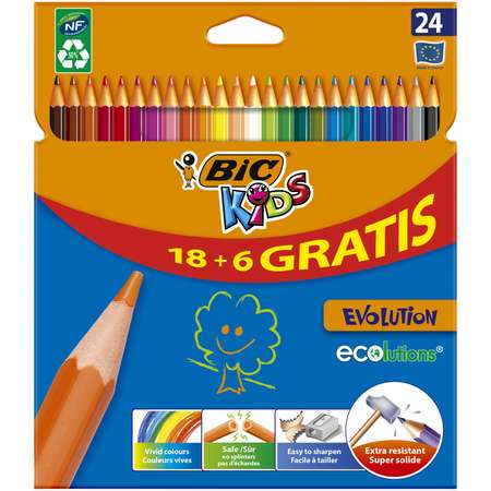 Карандаши цветные BIC 24 шт.