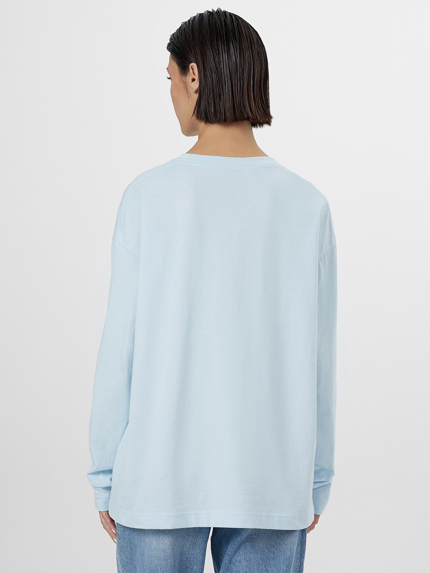 Лонгслив Mark Formelle (Марк Формэль) 122868/голубое небо +печать1 - фото 2