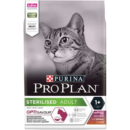 Корм для кошек PRO PLAN стерилизованных утка и печень 3кг