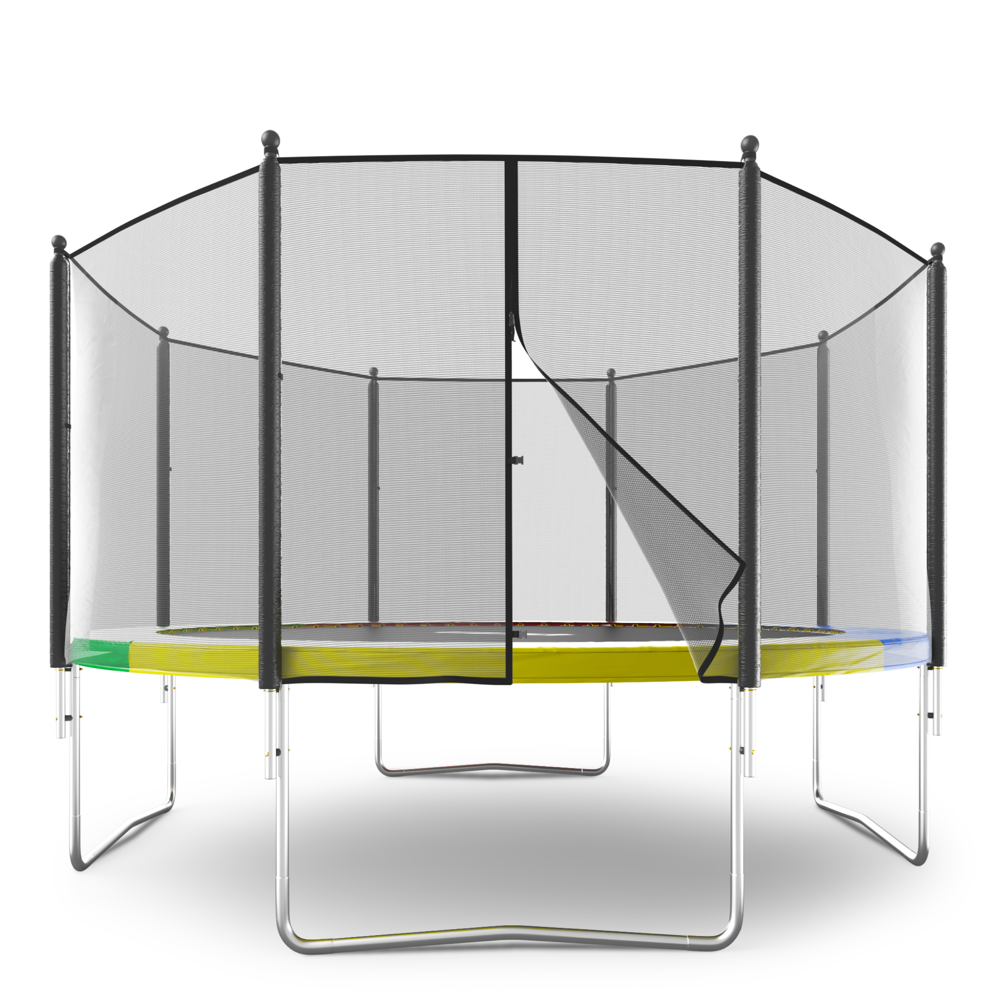 Батут каркасный Simple 12 ft UNIX line Color с внешней защитной сеткой общий диаметр 366 см до 150 кг - фото 17