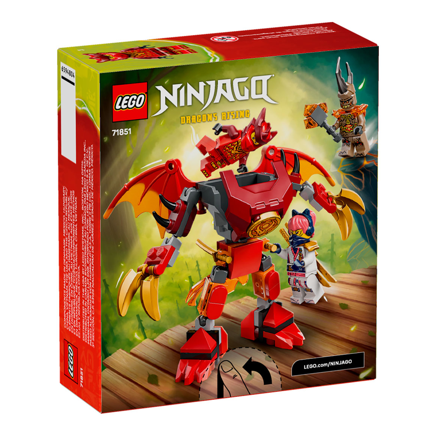 Конструктор LEGO NINJAGO Боевой набор «Дракон Кая» 85 дет. - фото 3