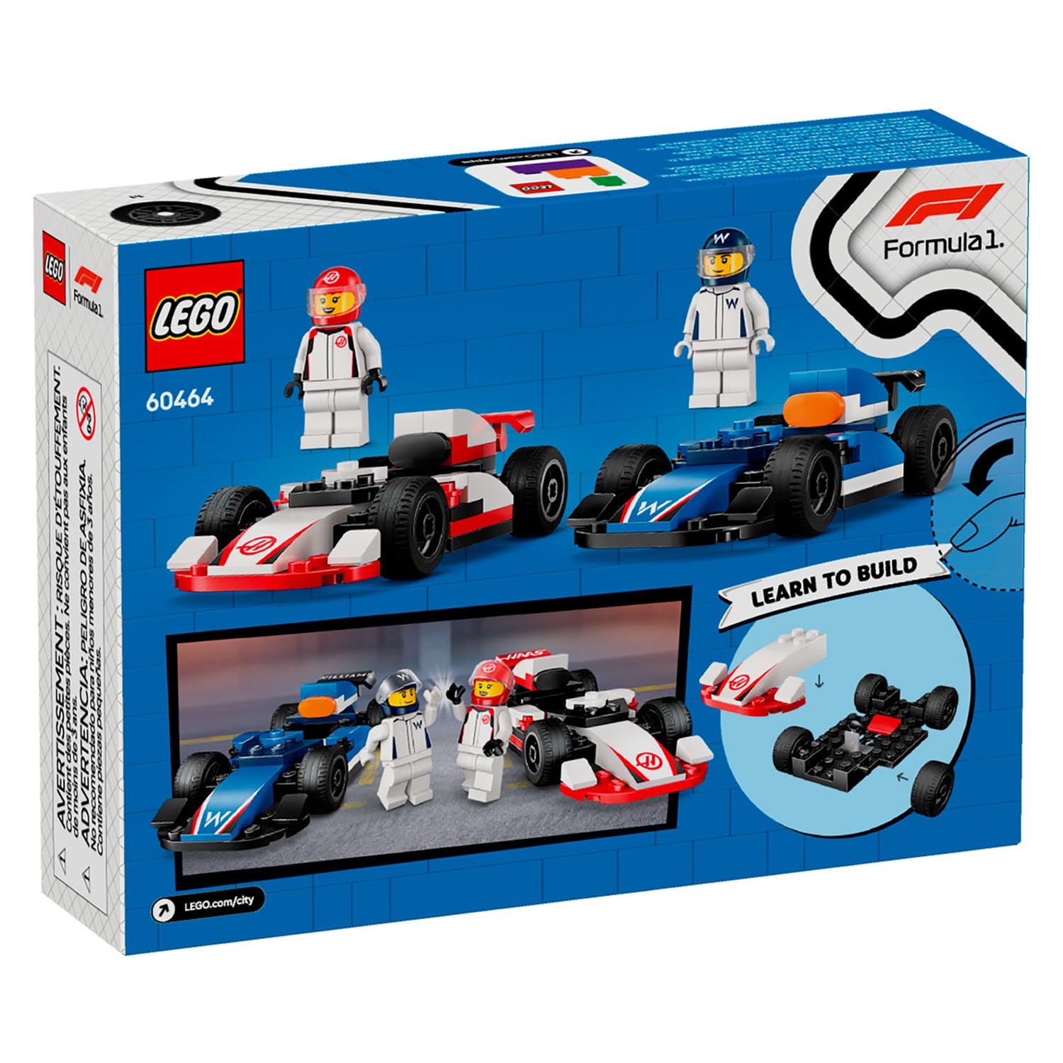 Конструктор LEGO City Машины Williams Racing и Haas 92 дет. - фото 9