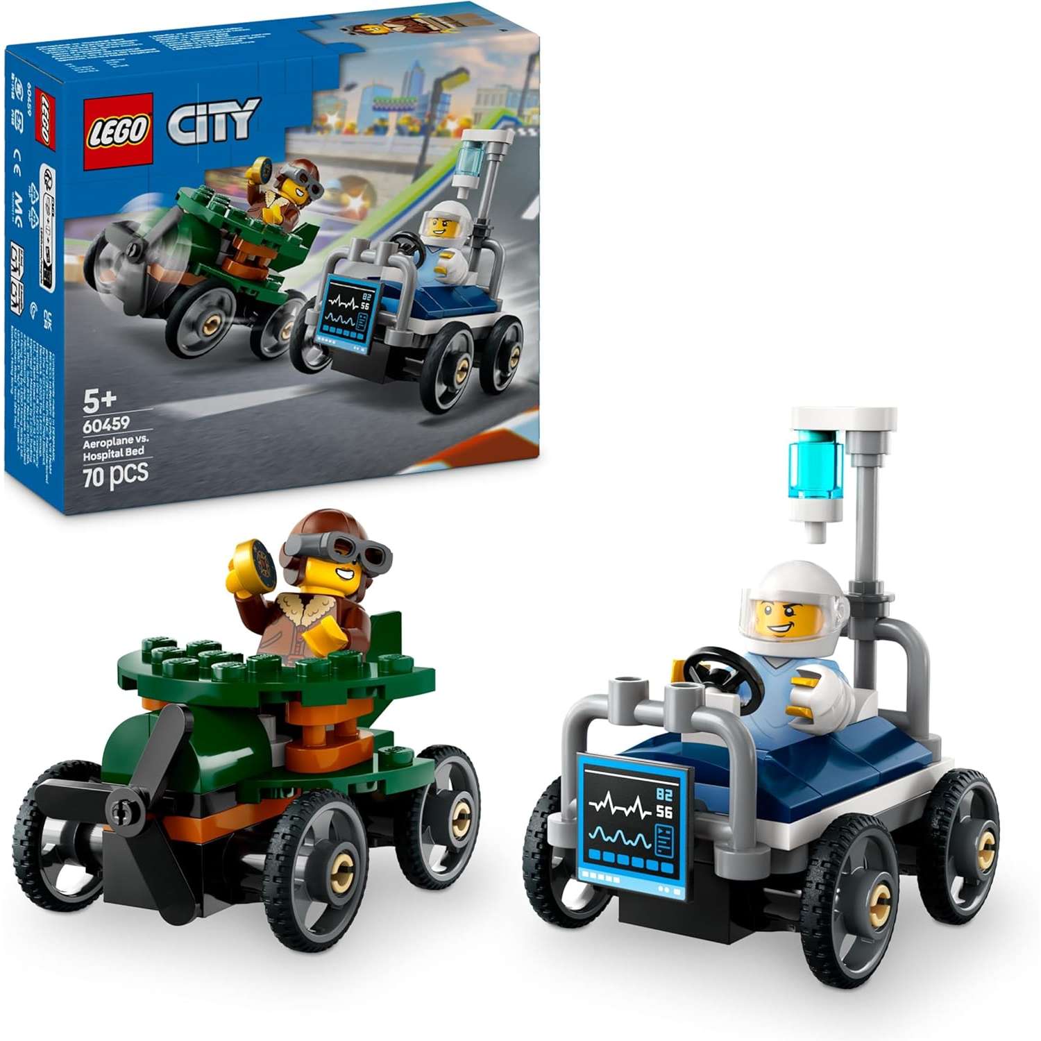 Конструктор LEGO City Самолет vs Скорая помощь блочный - фото 1