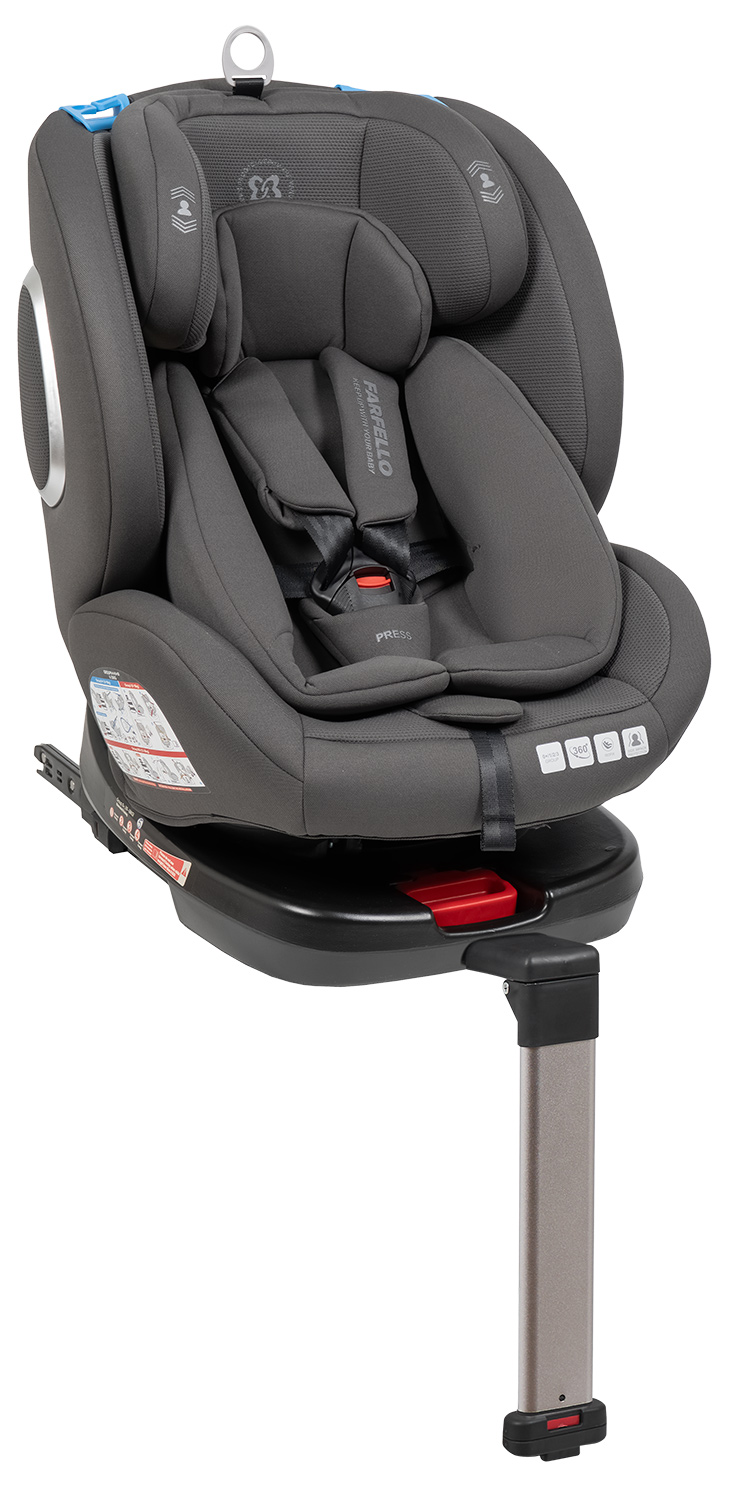 Автокресло Farfello YB102A Isofix 0+/1/2/3 (0-36 кг) серый - фото 1