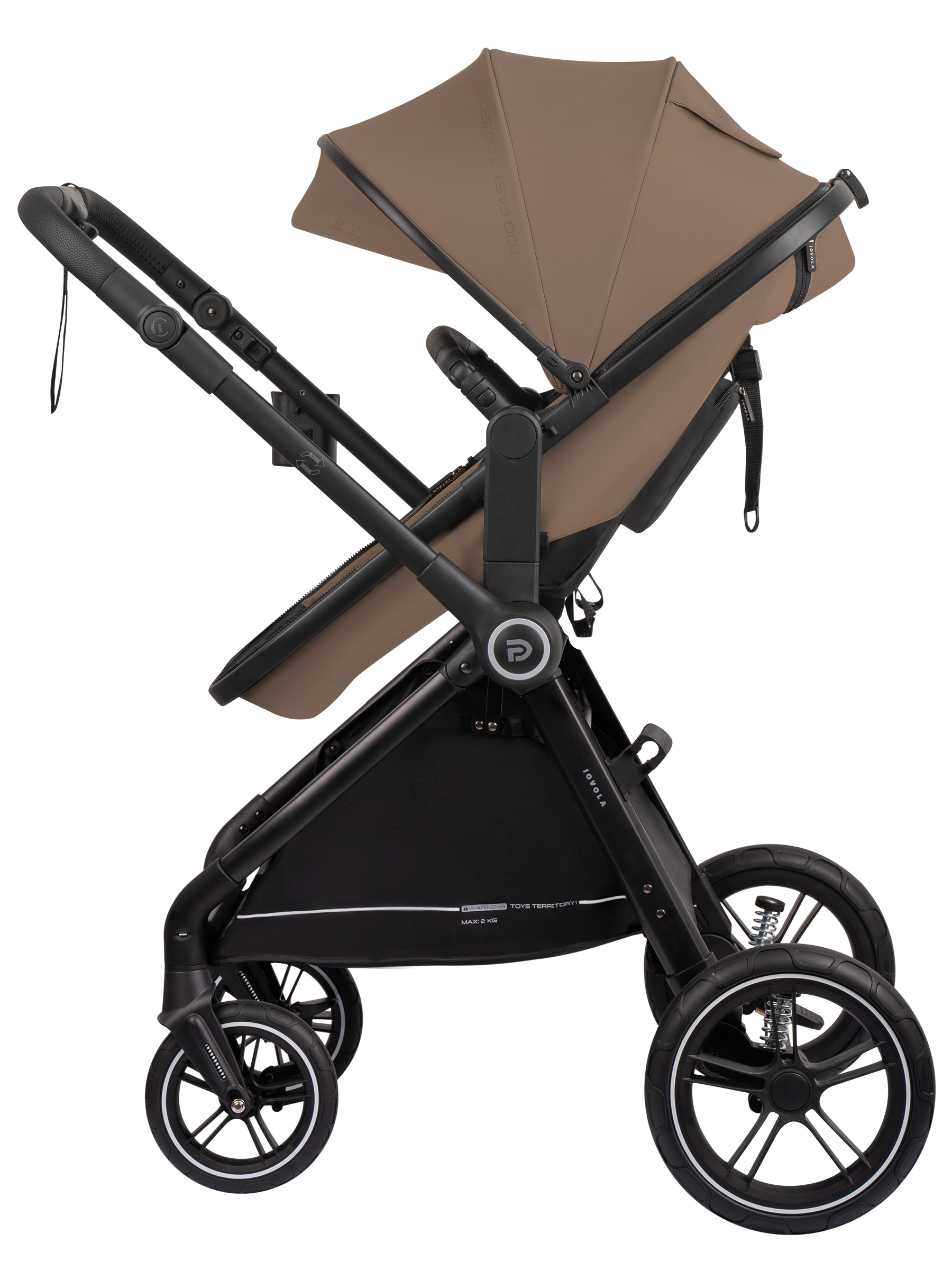 Коляска трансформер JOVOLA Truck, перекидная ручка бежевый - фото 11