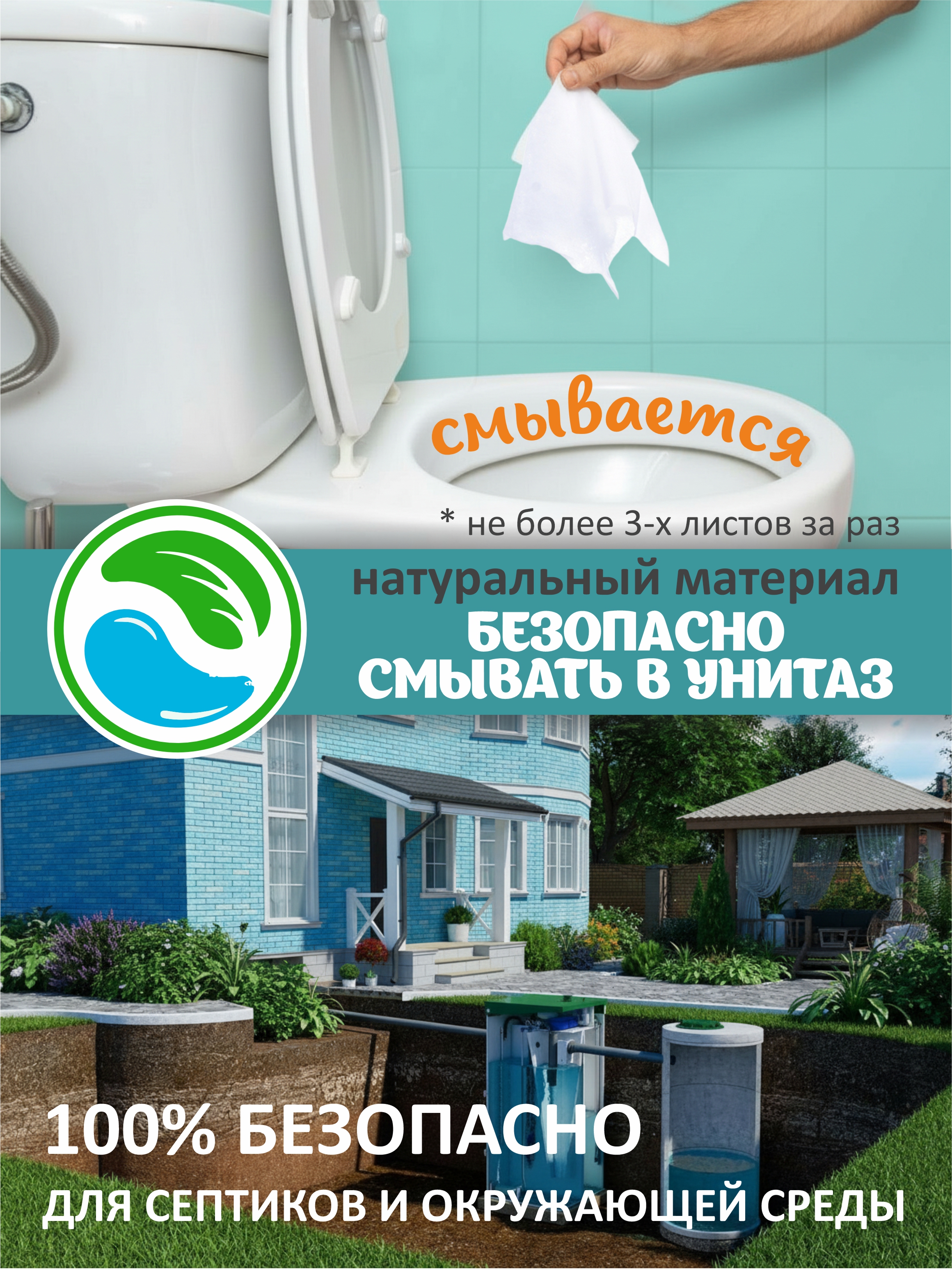 Влажная туалетная бумага Cotto Fleur 2 упак. 80 шт. - фото 6