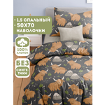 Комплект постельного белья Ночь Нежна Зубр полутораспальный 3 предм.