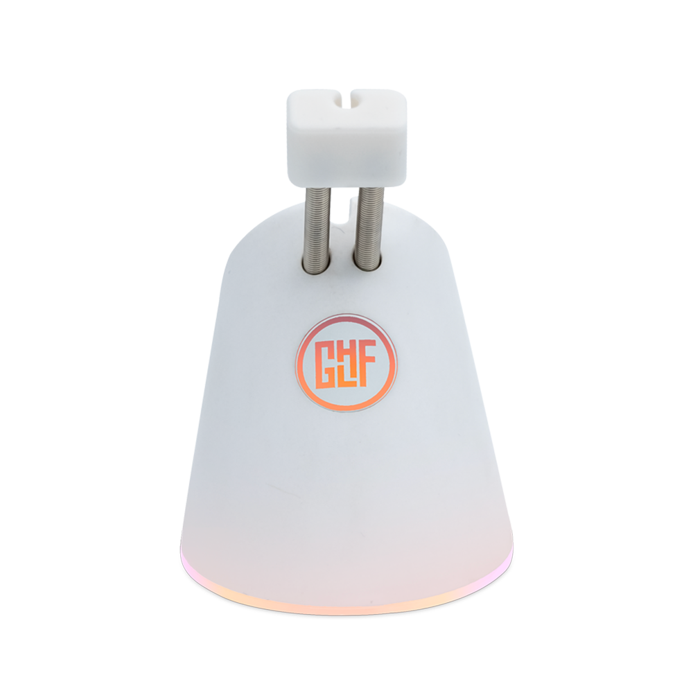 Держатель для провода GLHF Tower Mouse Bungee White RGB 8 сменных колпачков - фото 2