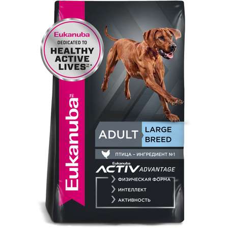 Корм Eukanuba Dog 3кг для взрослых собак крупных пород сухой