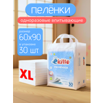 Пелёнки одноразовые Ekitto Comfort 60х90 см 1 упак. 30 шт.