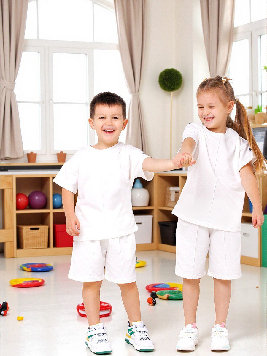 Футболка и шорты VEDDI 2080/6042фп-2024-экрю - фото 6