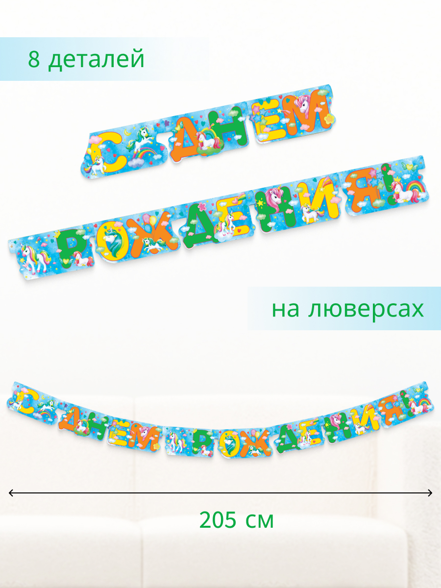 Гирлянда-растяжка Арт и Дизайн День Рождения - фото 2