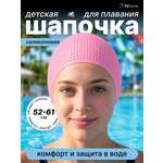 Шапочка для бассейна FitSmile розовая рельефная