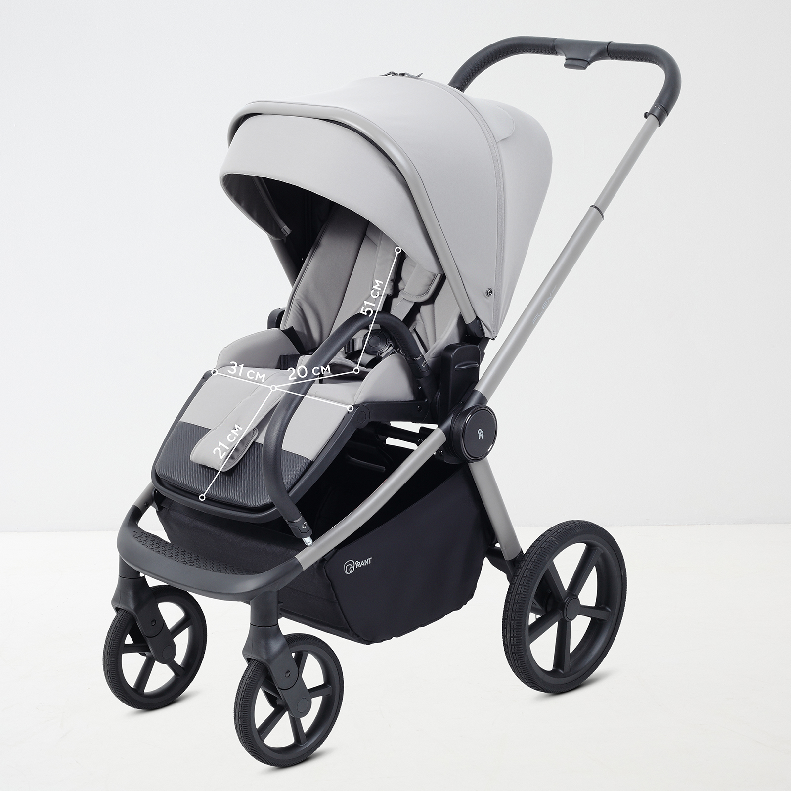 Коляска прогулочная Rant Flex Color серый - фото 4