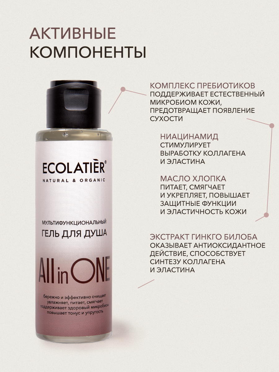 Дорожный набор Ecolatier All in One шампунь, бальзам и гель для душа - фото 5