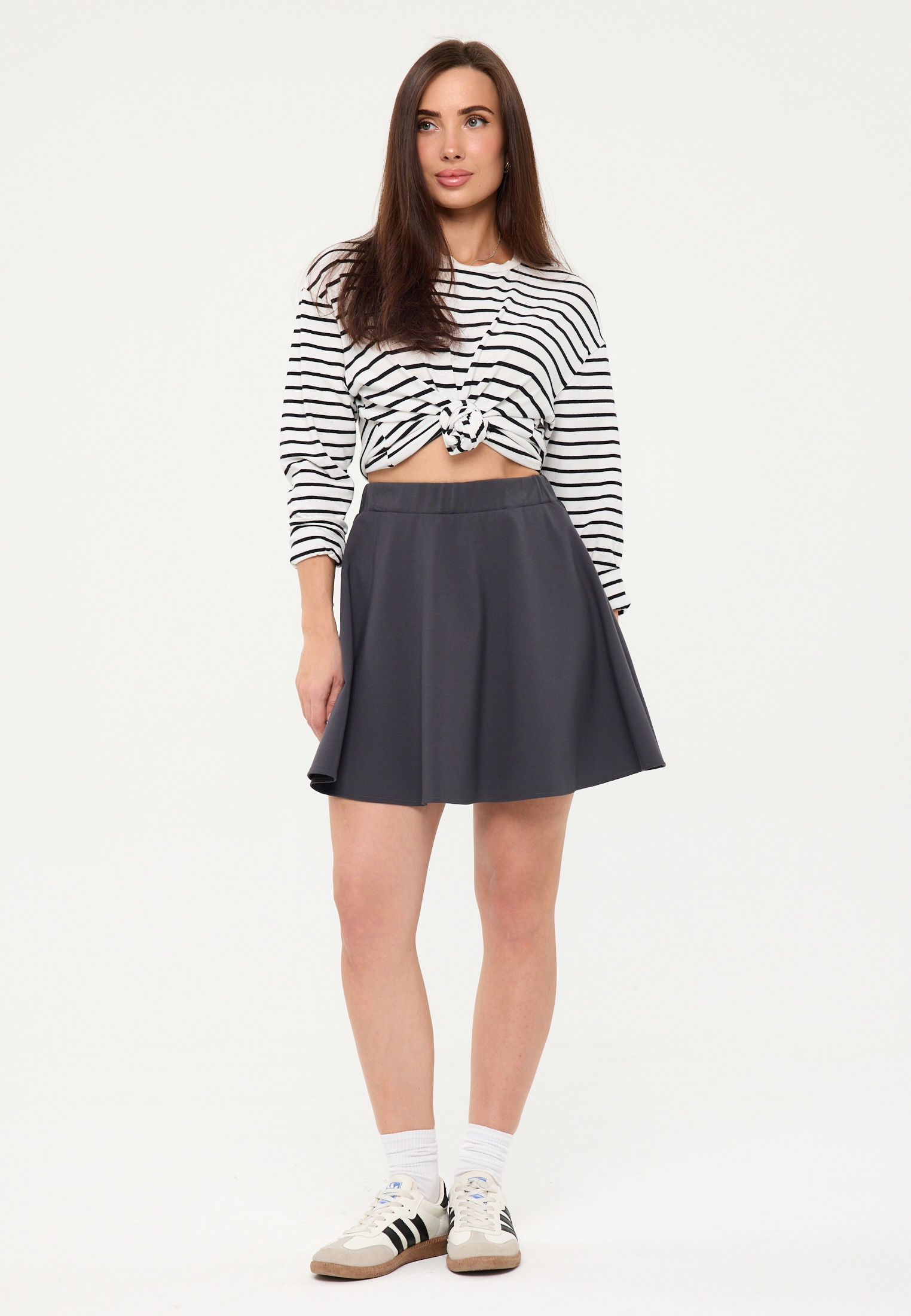 Юбка Stylish AMADEO AWS-5006-серый - фото 4