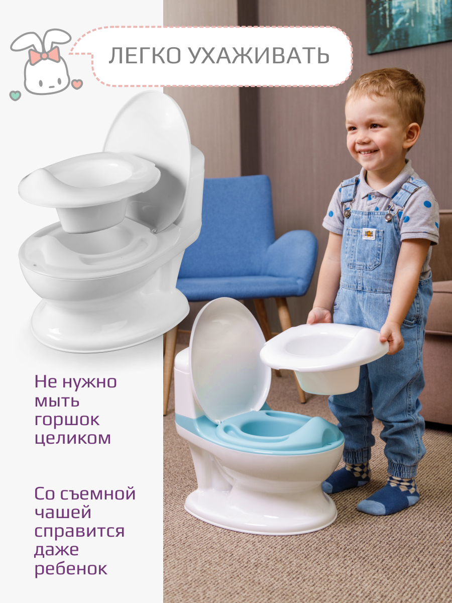 Горшок KidWick Hippo музыкальный белый - фото 7